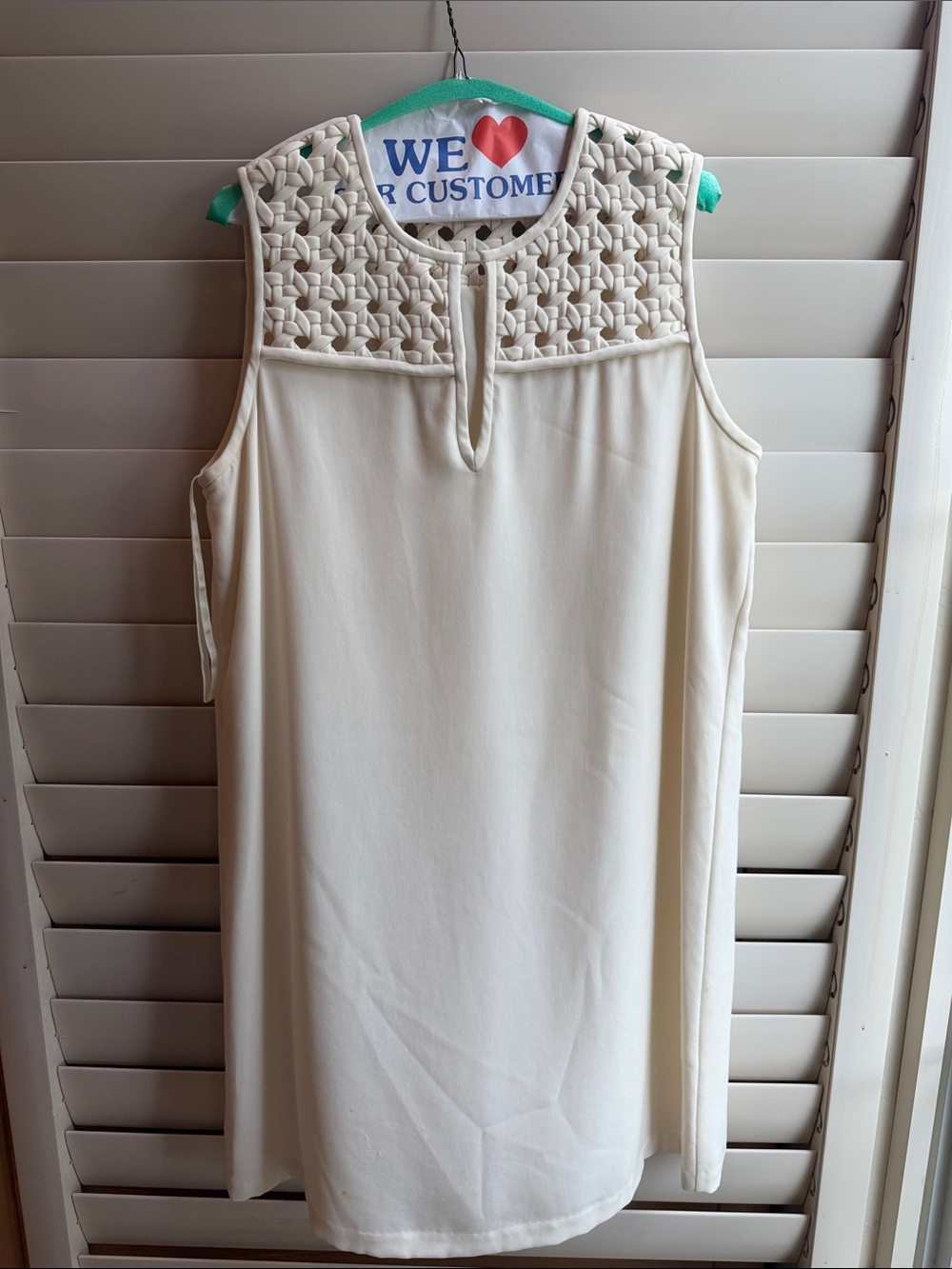 Diane Von Furstenberg Cream Sleeveless dress